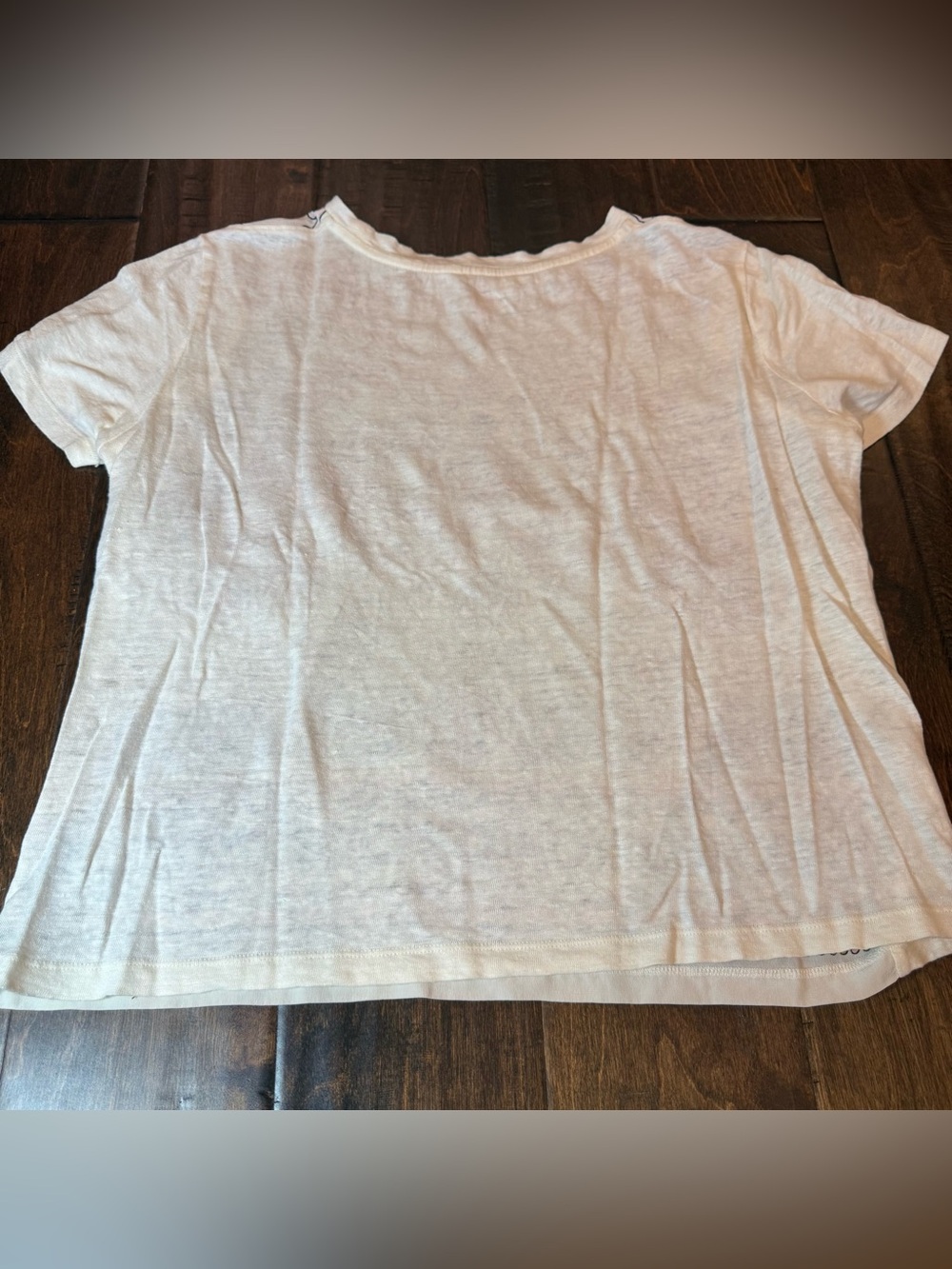 Tory Burch Kayla Mixed Media Top Silk Front Linen Back size Small Lightweight - Picture 7 of 8